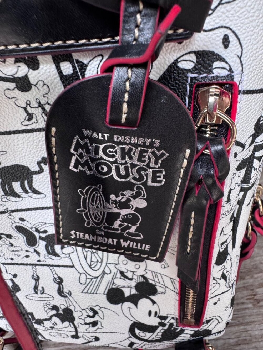 Dooney Bourke Backpack Women Mini Disney Mickey Mouse Steamboat Willie Bag - Picture 4 of 11
